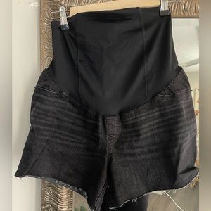 Black Jean Maternity Shorts Size 6